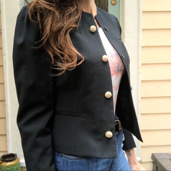 Vintage Jackets & Blazers - Vintage blazer with gold/pearl hardware